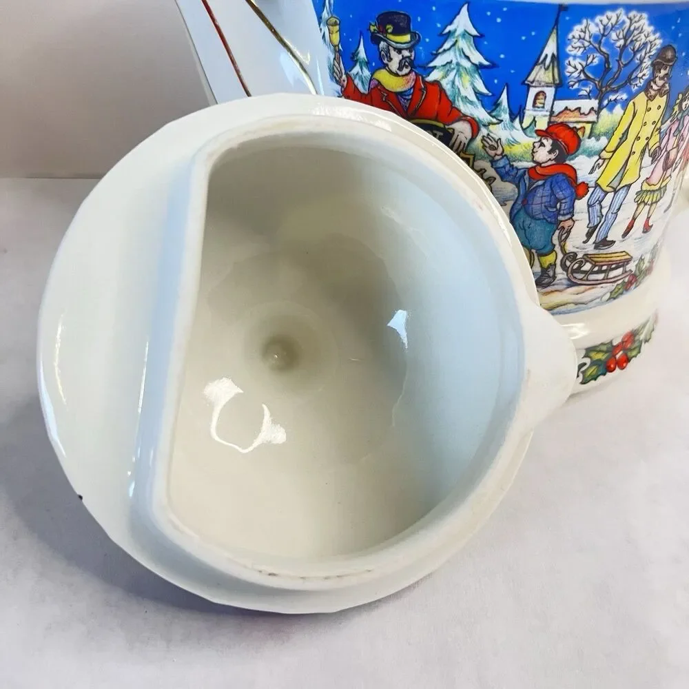 Vintage 1994 Sadler Christmas Holiday Teapot ENGLAND Good Condition